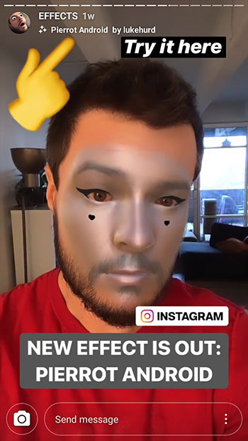 bagaimana cara menambahkan topeng baru ke instagram - pierrot