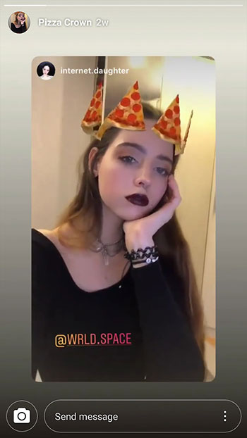 bagaimana cara mengunduh masker instagram - pizza crown