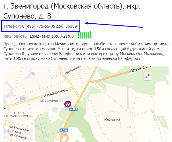 Informasi tentang pokok masalah di Zvenigorod