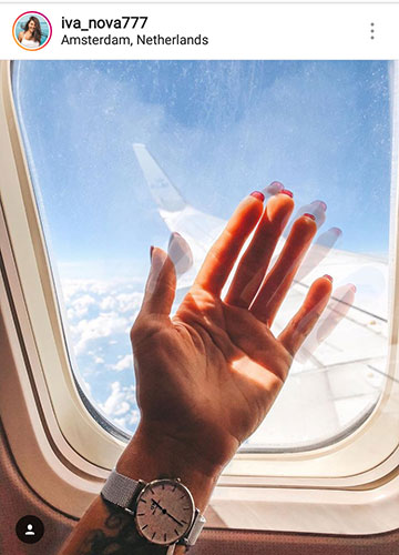foto musim panas untuk instagram di pesawat