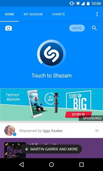 Menggunakan Shazam