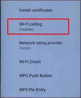 Pematian panggilan Wi-Fi