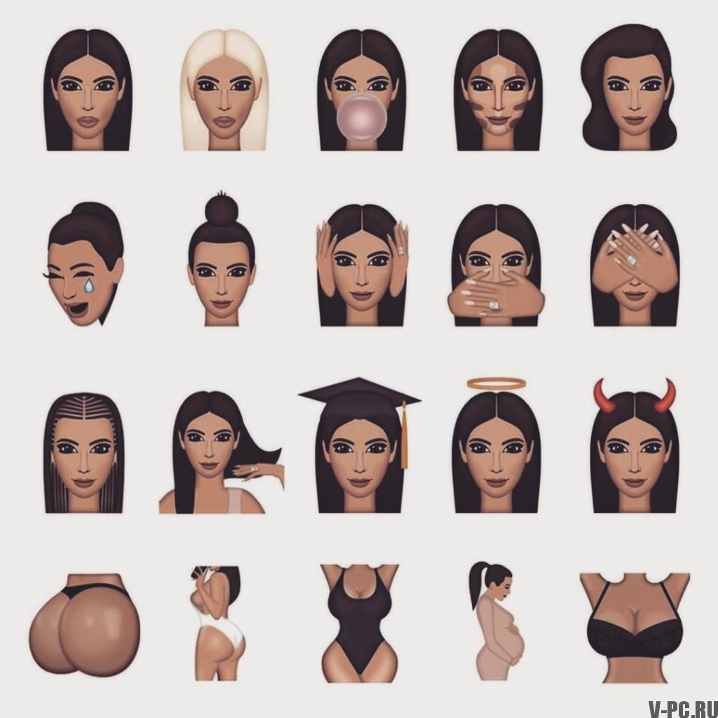 Kimoji untuk Instagram dari Kim Kardashian