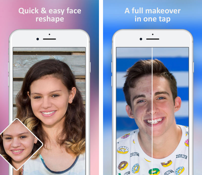 facetune acne cover up application