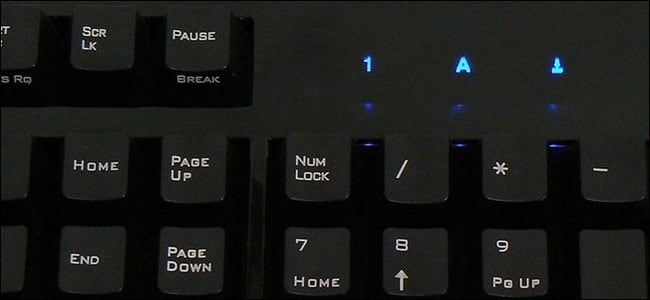 Num Lock pada keyboard