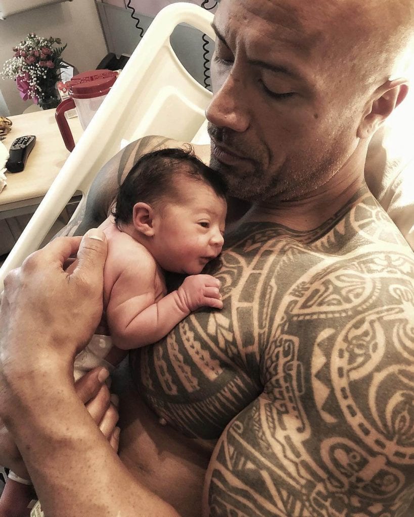 Dwayne Rock Johnson dengan putri Tiana Instagram